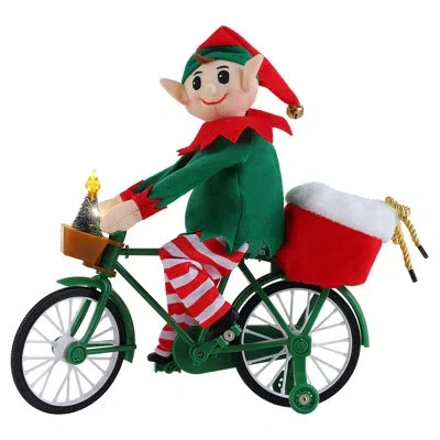 Mr. Christmas Magic Of Christmas 11" Animated Cycling Elf