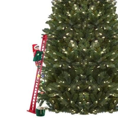 Mr. Christmas Magic Of Christmas 43 In. Animated Ladder Climbing Elf In Red