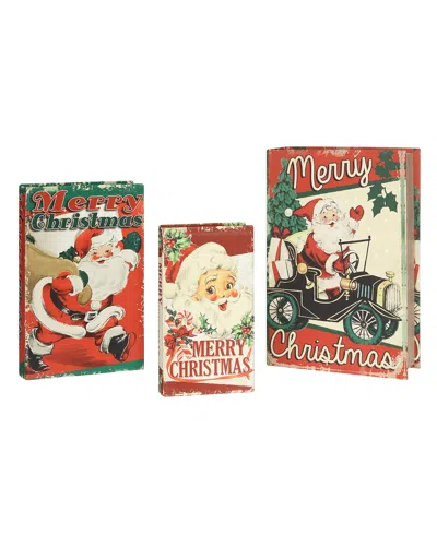 Mr. Christmas Nesting Books Santa, Set Of 3 In Multi