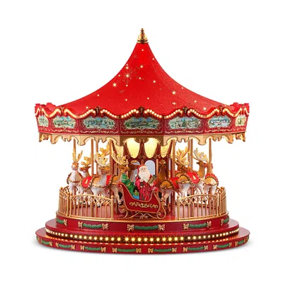 Mr. Christmas Nostalgic Deluxe Glass Embellished Carousel In Multi
