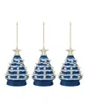 Mr. Christmas Nostalgic Tree Ornaments With Lights, Set Of 3 In Blue
