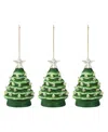 Mr. Christmas Nostalgic Tree Ornaments With Lights, Set Of 3 In Green