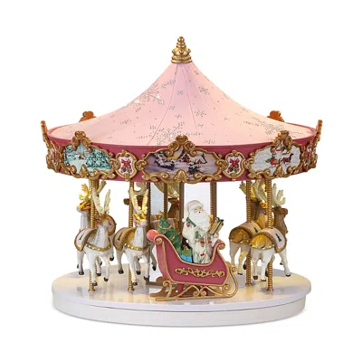 Mr. Christmas Pink Swarovski Snowflake Carousel