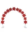Mr. Christmas Poinsettia Illuminated Arch In Red