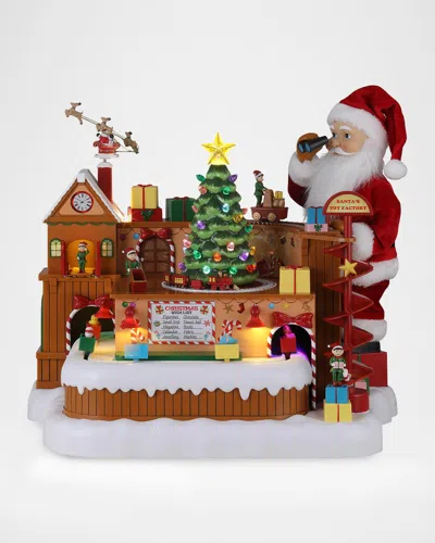Mr. Christmas Santa & Apos;s Toy Factory Christmas Decor In Red