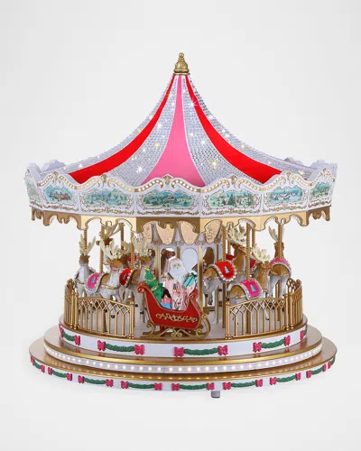 Mr. Christmas Sugarplum Swaorvski Carousel Christmas Decor In Multi