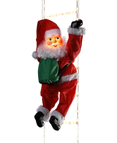Mr. Christmas Super Climbing Outdoor Rope Ladder Climbing Santa In Multi