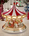 Mr. Christmas Swarovski Carousel With Silver Metallic Base Christmas Decoration In Multi
