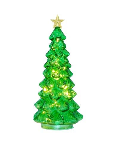 Mr. Christmas Twinkling Glass 13" Tree In Green