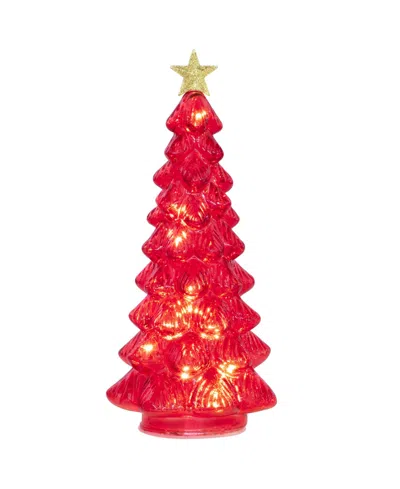 Mr. Christmas Twinkling Glass 13" Tree In Red