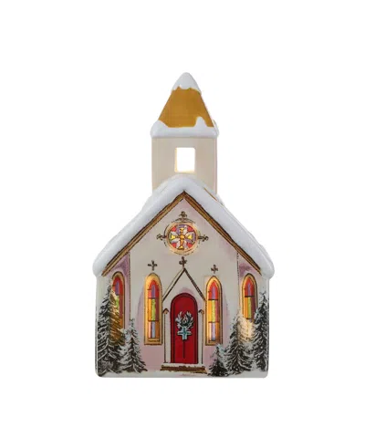 Mr. Christmas Vintage Village Church Ornament In Multi