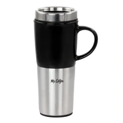 Mr Coffee 16 oz Stainless Steel Travel Mug In Black