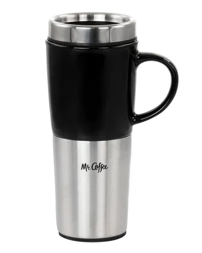 Mr Coffee Mr. Coffee 16oz Stainless Steel And Stoneware Travel Mug In Black