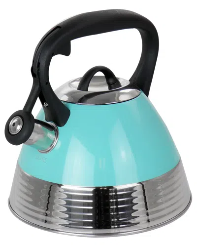 Mr Coffee Mr. Coffee 2.5qt Stainless Steel Whistling Tea Kettle In Blue