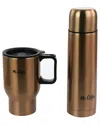 Mr Coffee Mr. Coffee 2pc Thermal Bottle And Travel Mug In Copper In Brown