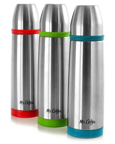 Mr Coffee Mr. Coffee Altona 3pc Stainless Steel Thermal Travel Bottles In Multi