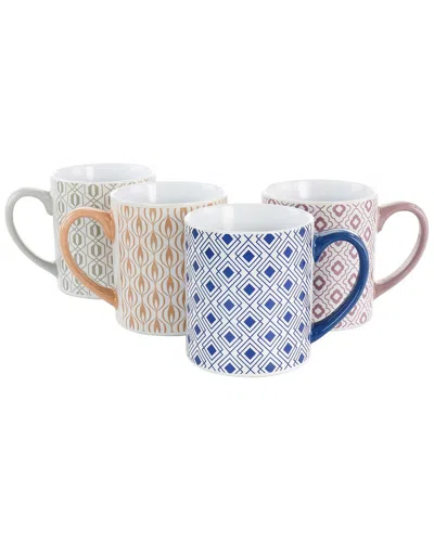 MR COFFEE MR. COFFEE BLISS 4PC CAN SHAPED STONEWARE MUG SET