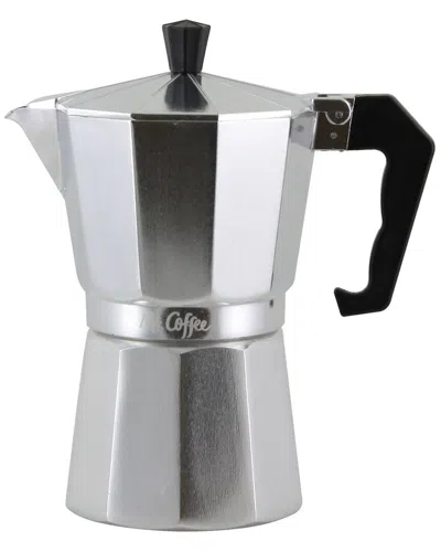 Mr Coffee Mr. Coffee Brixia 6 Cup Aluminum Stovetop Espresso Maker In Silver