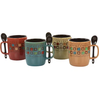 MR COFFEE MR. COFFEE CAFE AMERICANO 8 PIECE 13OZ CERAMIC CUP AND SPOON SET