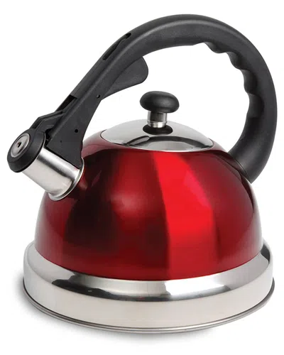 Mr Coffee Mr. Coffee Claredale 2.2qt Stainless Steel Whistling Tea Kettle In Red