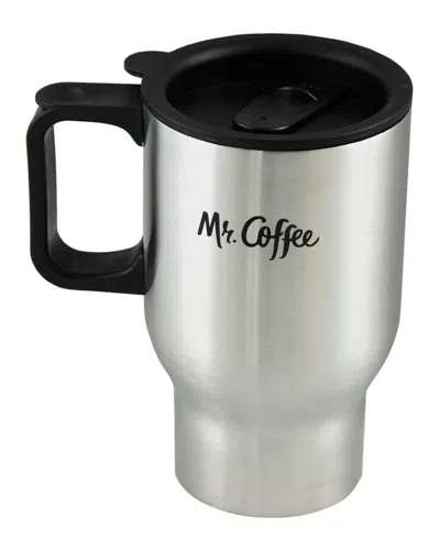 Mr Coffee Mr. Coffee Expressway 16oz Stainless Steel Thermal Travel Mug Cup In Silver