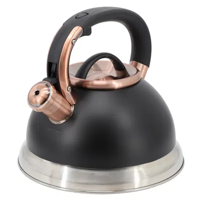 Mr Coffee Mr. Coffee Flintshire Black 2.2qt Stainless Steel Whistling Tea Kettle