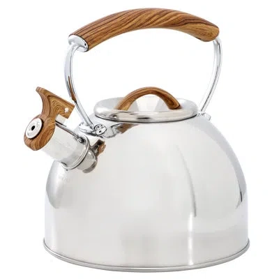 Mr Coffee Fremont 2 Quart Mirror Polish Stainless Steel Whistling Tea Kettle In Silver