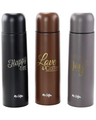 MR COFFEE MR. COFFEE LUSTER JAVELIN 3PC STAINLESS STEEL THERMAL TRAVEL BOTTLE SET