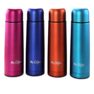 MR COFFEE MR COFFEE LUSTER JAVELIN 4 PIECE 16 OUNCE STAINLESS STEEL THERMAL TRAVEL BOTTLE SET