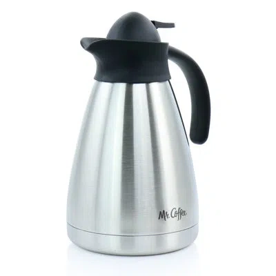 Mr Coffee Olympia 1 Quart Insulated Stainless Steel Thermal Coffee Pot In Silver