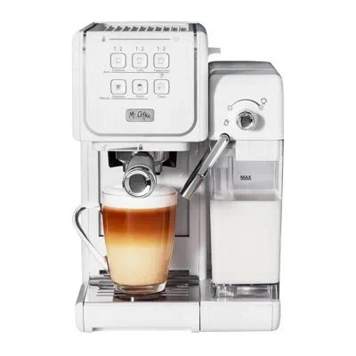 Mr Coffee Onetouch Coffeehouse+ Espresso, Cappuccino, And Latte Maker In White