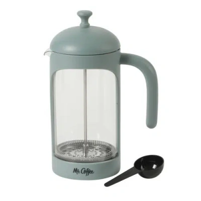 Mr Coffee Mr. Coffee Retro Brew 31 oz Borosilicate Glass Coffee Press In Blue