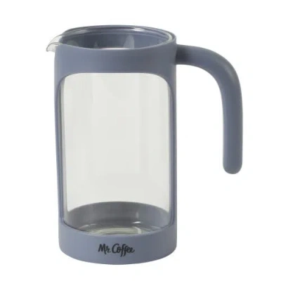 Mr Coffee Mr. Coffee Retro Brew 31 oz Borosilicate Glass Coffee Press In Blue