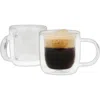 Mr Coffee Mr. Coffee Salon Espresso 2 Piece 3 Ounce Double Wall Insulated Glass Mug Set In Transparent