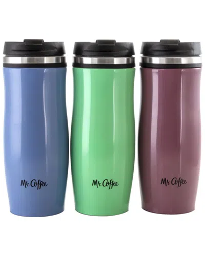 Mr Coffee Mr. Coffee Stainless Steel Insulated Travel Mugs In Silver