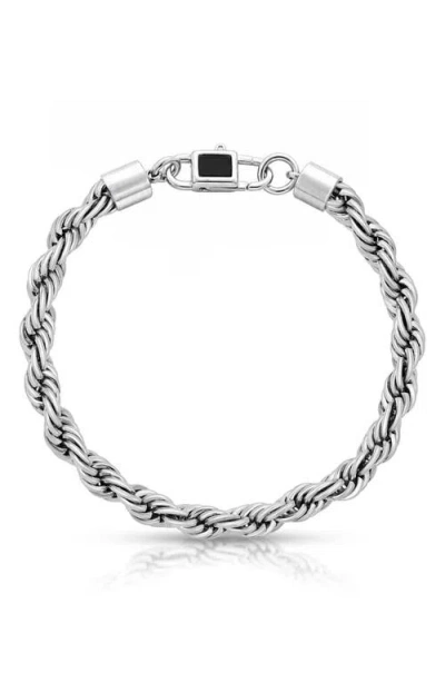 Mr Ettika Classic Silver Rope Bracelet