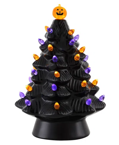 Mr. Halloween 12" Halloween Tree With Jack-o-lantern Topper In Black