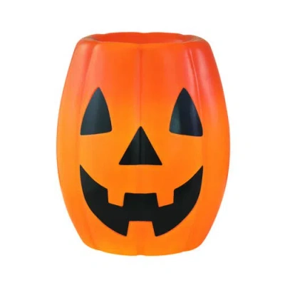 Mr. Halloween 18 In. Jack-o-lantern Blow Mold Candy Bowl In Orange