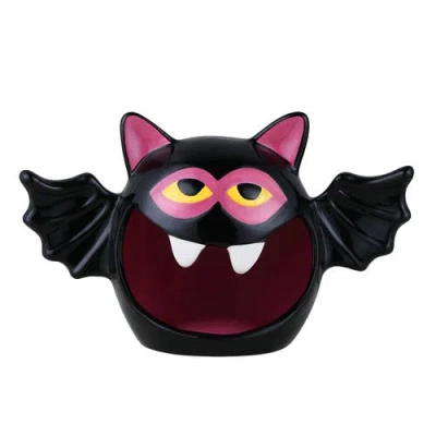 Mr. Halloween 9 In. Motion Activated Ceramic Bat Candy Bowl In Multi