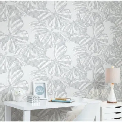 Mr. Kate Butterfly Peel And Stick Wallpaper In Gray,white