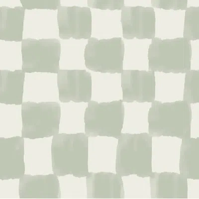 Mr. Kate Tess Watercolor Checker Peel And Stick Wallpaper In Green