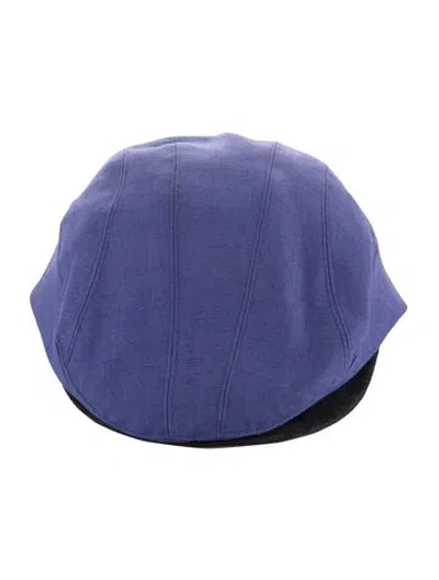 Pre-owned Mr. Kim By Eugenia Kim Newsboy Cap In Blue