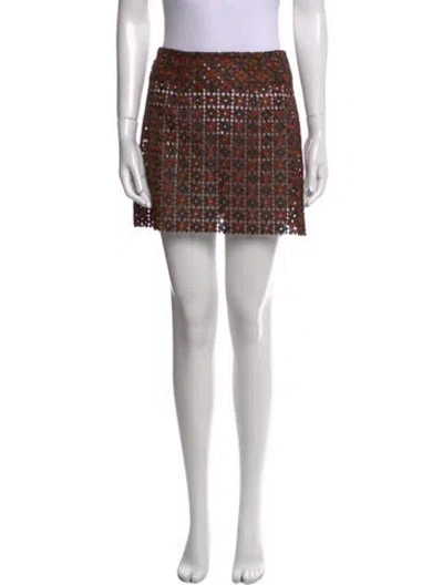 Pre-owned Mr. Larkin Mini Skirt In Brown