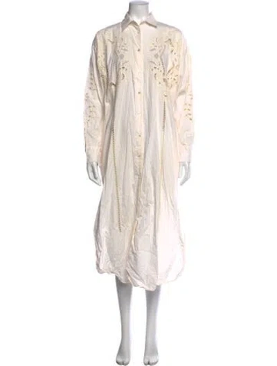 Pre-owned Mr. Larkin Patterned Long Dress In Neutrals