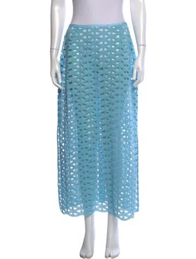 Pre-owned Mr. Larkin Patterned Long Skirt W/ Tags In Blue