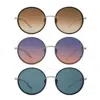 Mr Leight Mr. Leight 1967 Sl Earth Gradient/bay Blue/monterey Pop Gradient Round Unisex Sunglasses Ml4023x Plt In Blue / Platinum