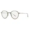 Mr Leight Mr. Leight Bristol C Demo Oval Unisex Eyeglasses Ml3030 Gw-gm 46 In Transparent