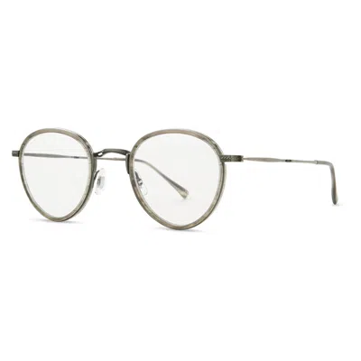 Mr Leight Mr. Leight Bristol C Demo Oval Unisex Eyeglasses Ml3030 Gw-gm 46 In Transparent
