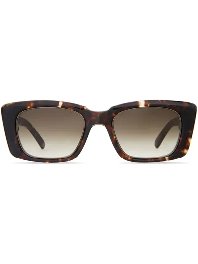 Mr Leight Carman S Rectangle-frame Sunglasses In Brown