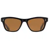 Mr Leight Mr. Leight Damone S Polarized Mojave Brown Premium Glass Square Unisex Sunglasses Ml2048 Bk-gm/mojbr In Black